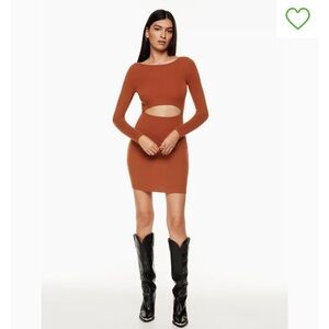 ARITZIA: Wilfred CUTOUT KNIT LONGSLEEVE MINI DRESS